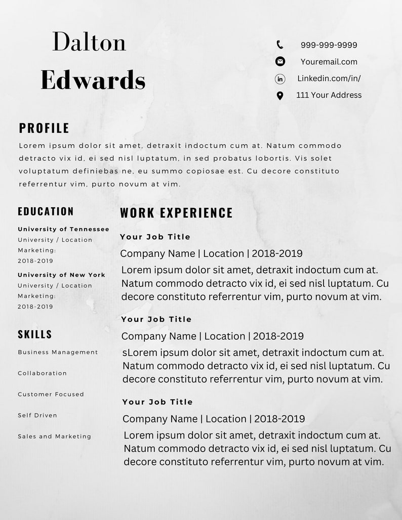 Picture of Professional Job Resume Template | Canva Templates , Quick Download ...