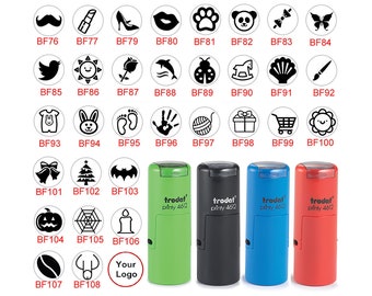 Custom Mini Small Round Loyalty Card Self Inking Stamp - 15 Color Choices