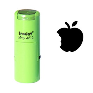 Sello de manzana mordido