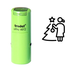 Decorating Christmas Tree Stamp