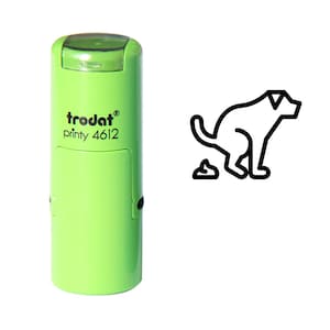 Dog Pooping Stamp