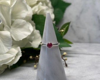 Cabochon Gemstone Stacking Ring (5mm)