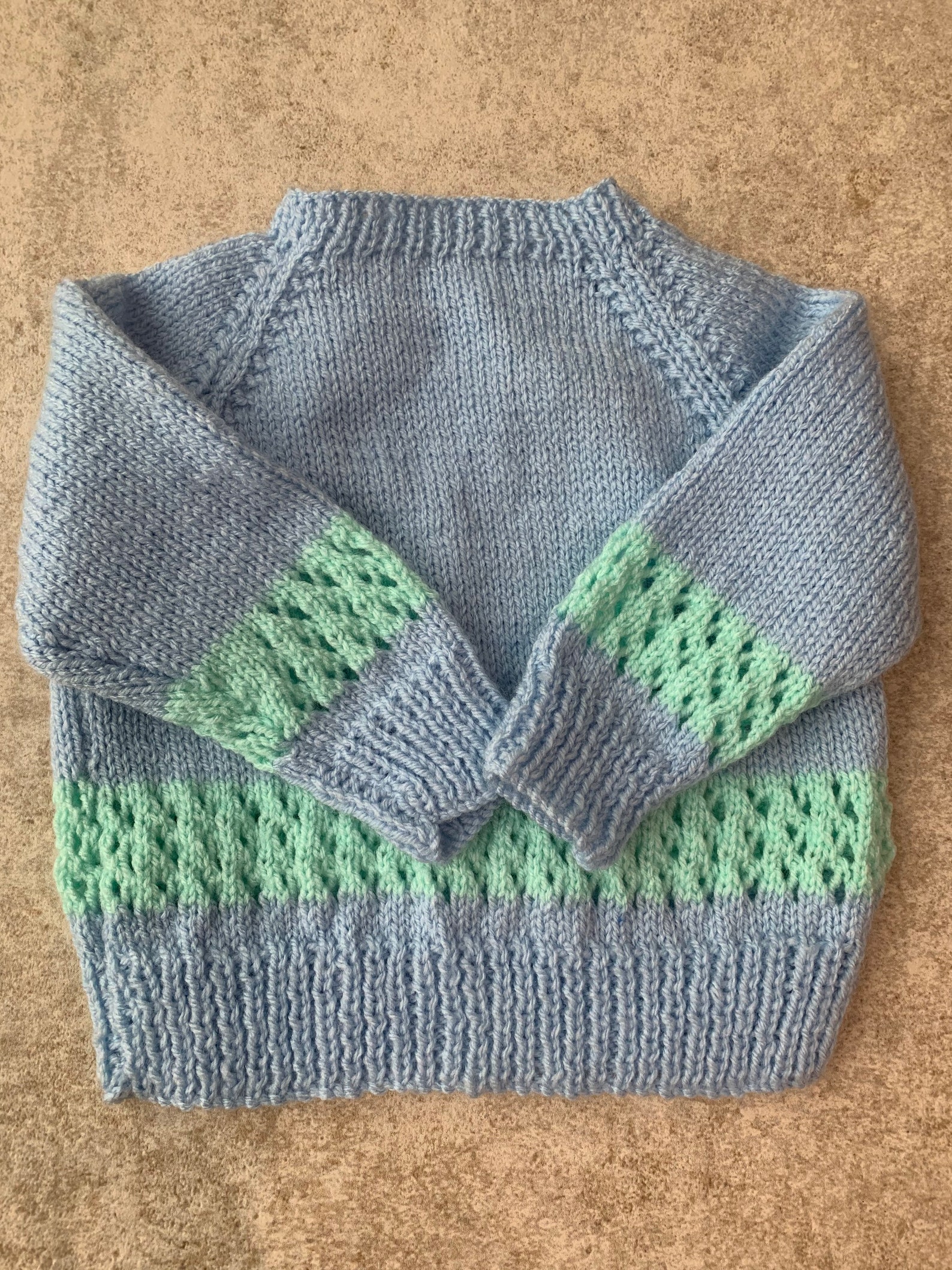 6 12 months personalised hand knitted baby jumper Etsy