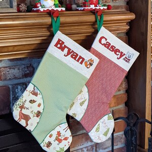 Christmas Stocking | Custom Cross-Stitch Lettering