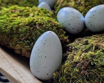 Solid Wood Robin's Eggs | Spring Decor | Hand Painted Eggs | Speckled Eggs