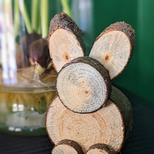 Wood Slice Bunny | Spring Decor