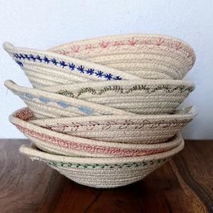 Handgemachte Schale aus Seil