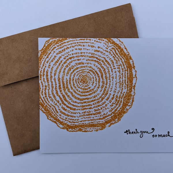 Thank You Card Featuring Tree Ring