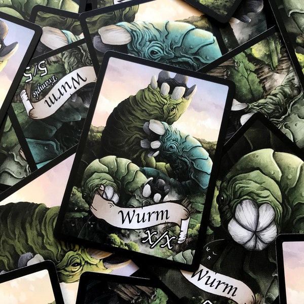 Green Wurm tokens (every kind to choose!)