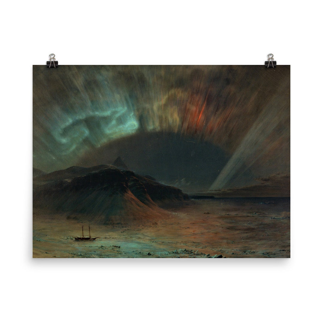Aurora Borealis By Frederic Edwin Church Poster Print Etsy