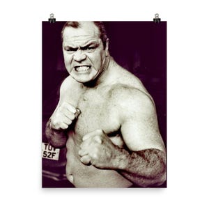 Lenny McLean Iconic Poster Print – Vibrant Wall Art for Man Cave Decor, Unique Gift for Boxing Enthusiasts, A4/A3