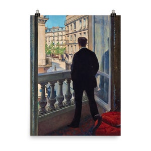 Young Man at the Window by Gustave Caillebotte Poster Print