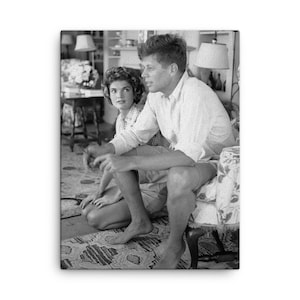 JFK and Jackie Kennedy Canvas Print: Iconic Presidential Wall Art