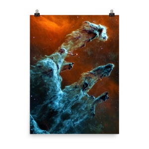 Infrarot-Säulen der Schöpfung von James Webb Teleskop Poster Print