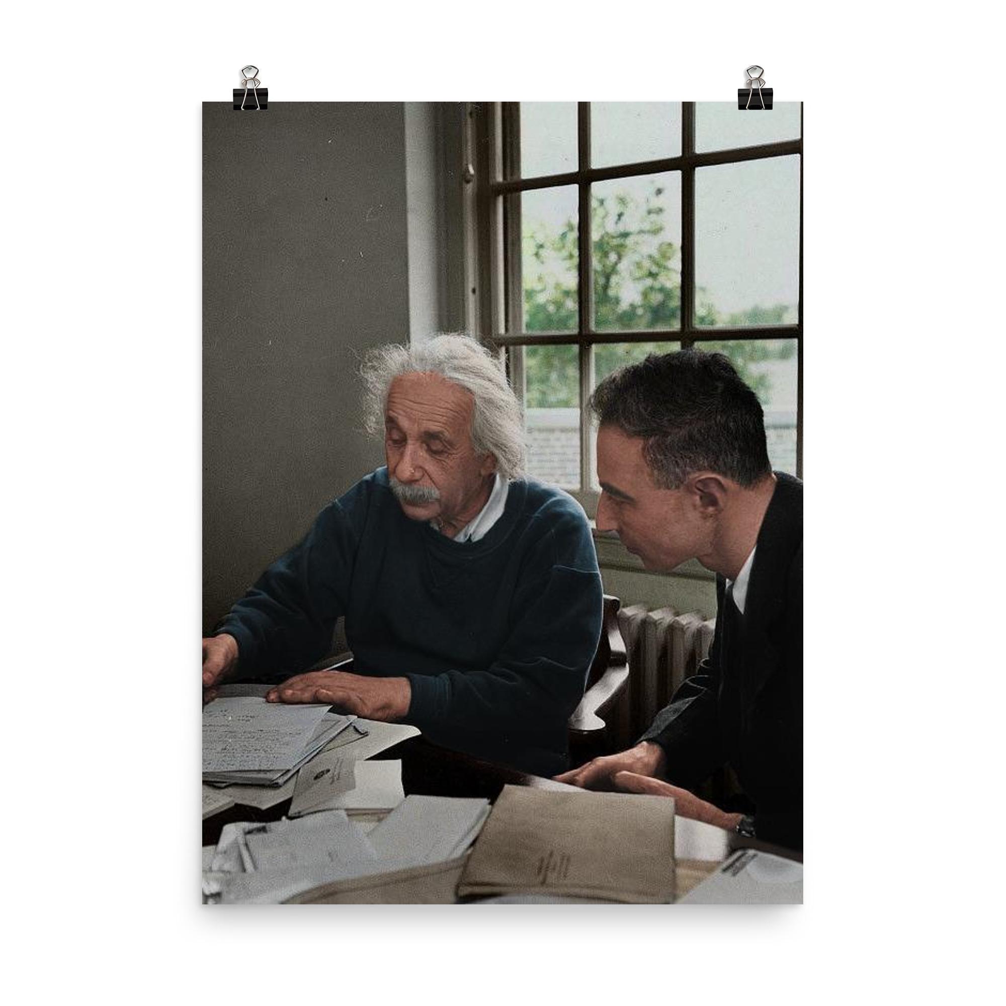 J. Robert Oppenheimer and Albert Einstein, 1947 Poster Print