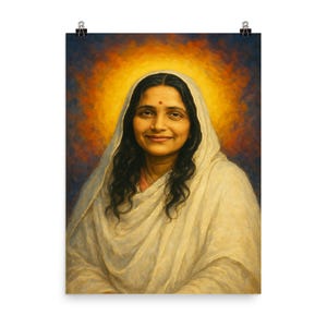 Sri Anandamayi Ma Art Print: Spiritual Meditation Poster