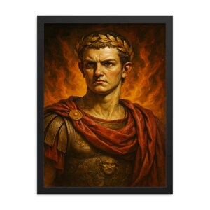 Caligula Roman Emperor Framed Print – Dramatic Historical Wall Art Decor, Unique Gift for History Buffs, Luxe Ready-to-Hang Art Print