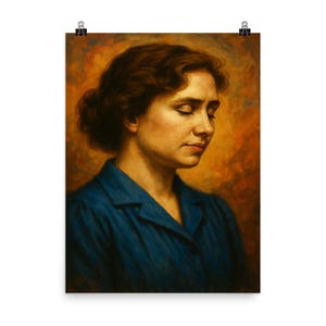 Helen Keller Vintage Poster Print: Inspiring Home Office Decor