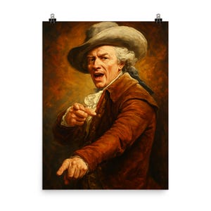 Joseph Ducreux Vintage Wall Art Poster Print - Unique Historic Painter Design - Classic Home Decor Collection