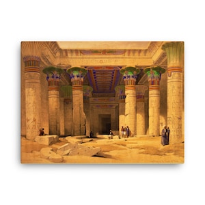 Grand Portico of the Temple of Philae by David Roberts Canvas Print - Canvas Wall Art