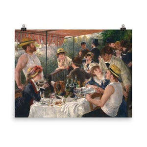 Luncheon of the Boating Party Wall Art Print - Renoir Masterpiece Poster for Elegant Home Décor