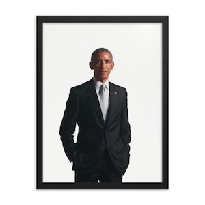 Barack Obama Official Portrait Framed Print