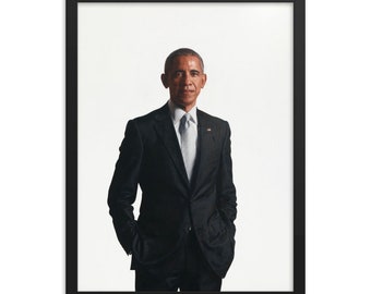 Lámina enmarcada Retrato oficial de Barack Obama
