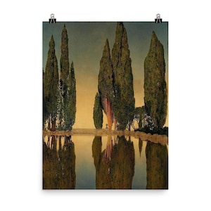 Maxfield Parrish Print: Villa Falconieri Landscape Art Nouveau Poster