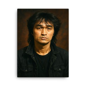 Viktor Tsoi Canvas Print – Iconic Rock Legend Portrait Wall Art, Unique Music Decor, Gift for Fans