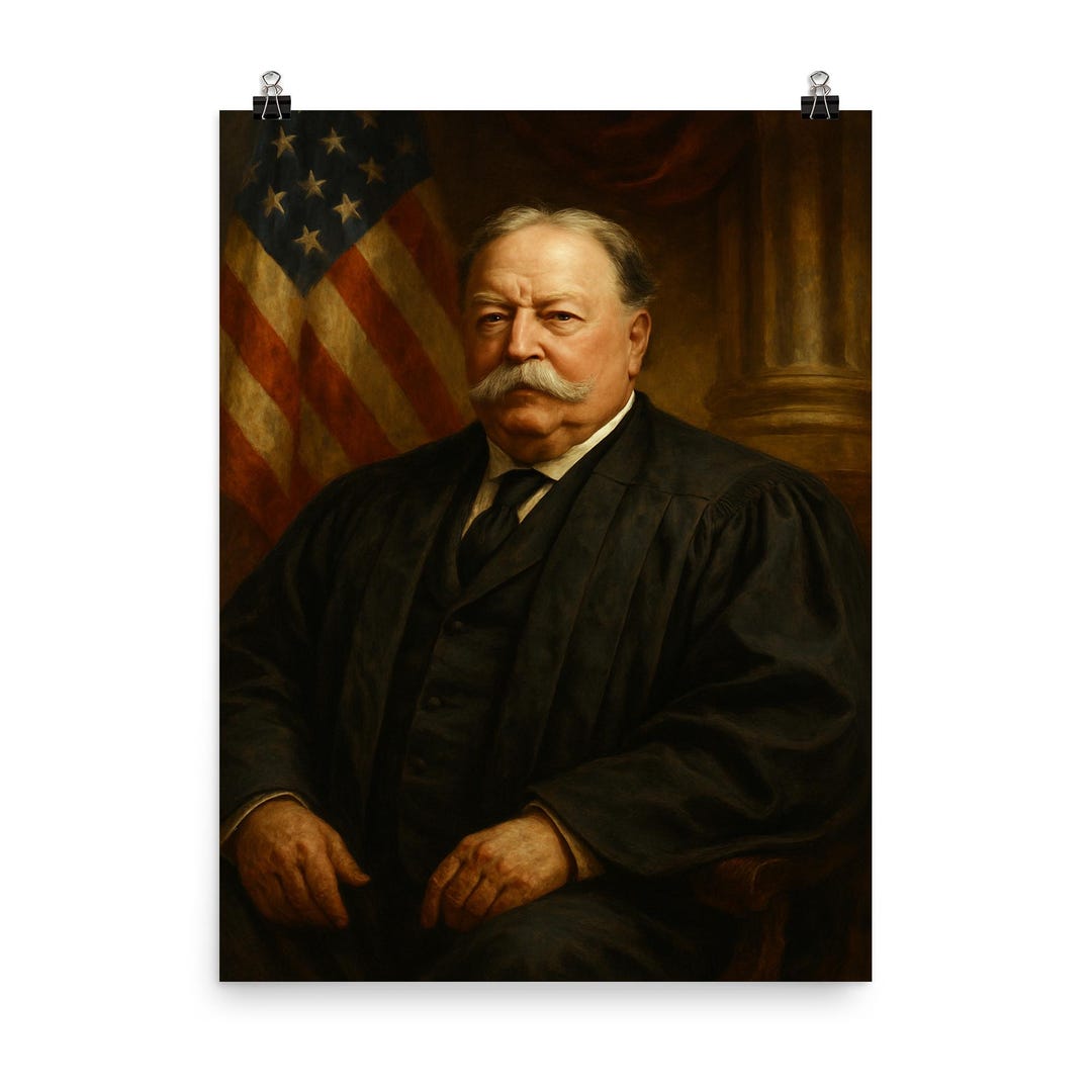 William Howard Taft Chief Justice Poster Print | Vintage Judicial Art ...