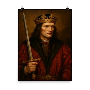Richard III of England Vintage Poster Print | Authentic Wall Art Decor for History Lovers & Collectors