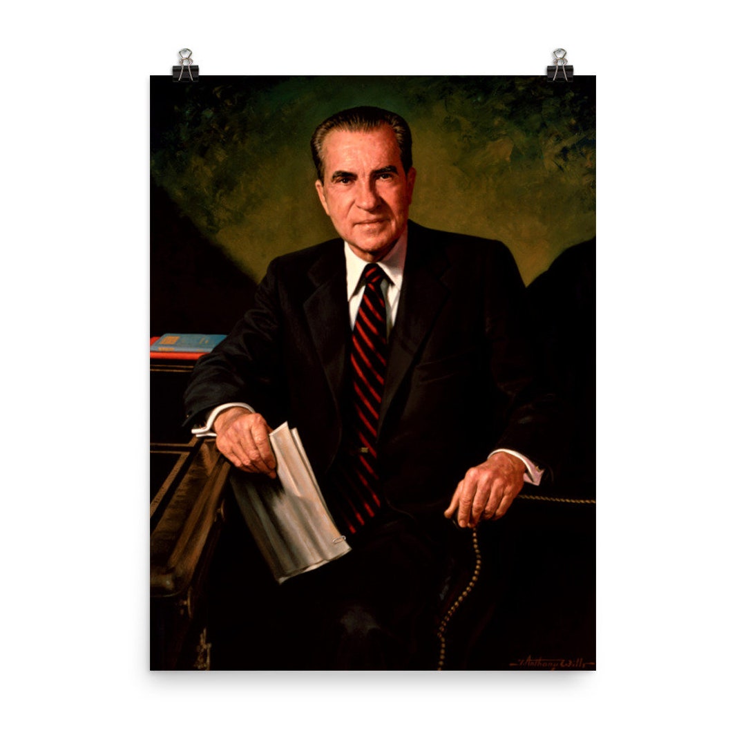 Richard Nixon Official Portrait Poster Print - Etsy