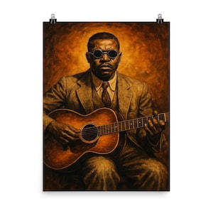 Blind Willie Johnson Blues Legend Poster Print Vintage Wall Art Unique Music Decor Gift
