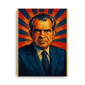 Richard Nixon Canvas Print – Iconic Presidential Wall Art, Historic Political Decor, Unique Gift for History Buffs
