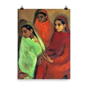 Three Girls by Amrita Sher-Gill Poster Print