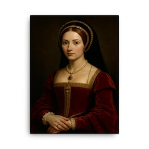 Mary Boleyn Renaissance Portrait Canvas Print – Historic Tudor Wall Art, Unique Vintage Home Decor, Gift for History Lovers