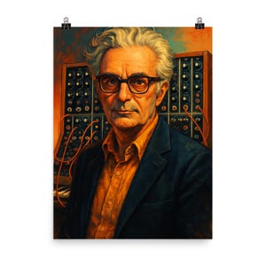 Robert Moog Poster Print: Vintage Synthesizer Art for Music Lovers