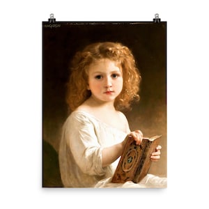 Książka z opowieściami Williama-Adolphe'a Bouguereau Plakat