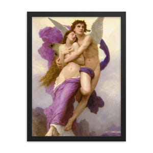 Framed Abduction of Psyche Print: Romantic Fine Art, Ready to Hang