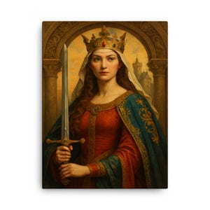Eleanor of Aquitaine Canvas Print: Medieval Queen Portrait, Renaissance Wall Art