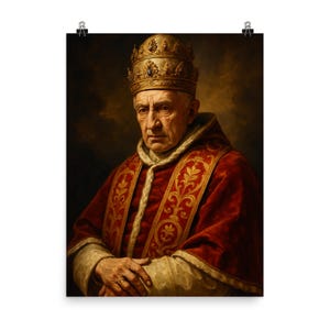 Vintage Pope Gregory XVI Poster Print - Rare Historic Wall Art Decor, Unique Catholic Gift for Home or Office
