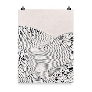 Mori Yuzan Wave II Poster Print - Japanese Vintage Wall Art Decor - Unique Ocean Waves Illustration for Home Office