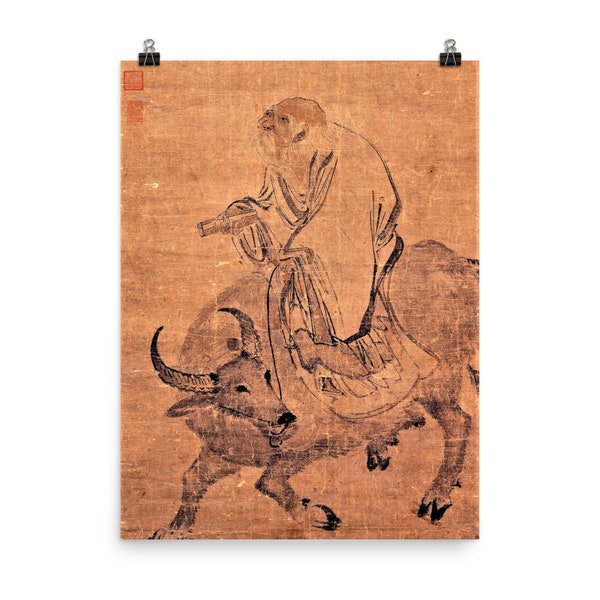 Lao Tzu Poster, Taoism Art Print