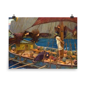 Ulysses and the Sirens by John William Waterhouse Poster Print