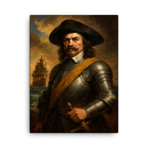 Admiral Robert Blake Canvas Print: Historic British Naval Art