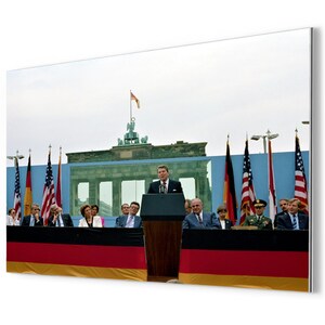 Ronald Reagan Metal Print: Berlin Wall 1987 Brandenburg Gate Historic Presidential Speech Wall Art