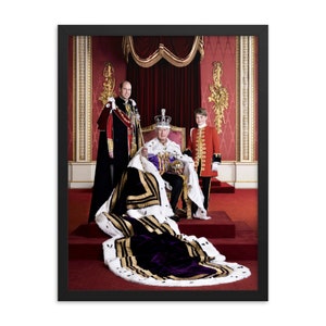 King Charles III Coronation Framed Portrait Print