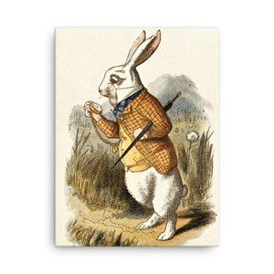The White Rabbit from Alice in Wonderland Canvas Print - Canvas Wall Art