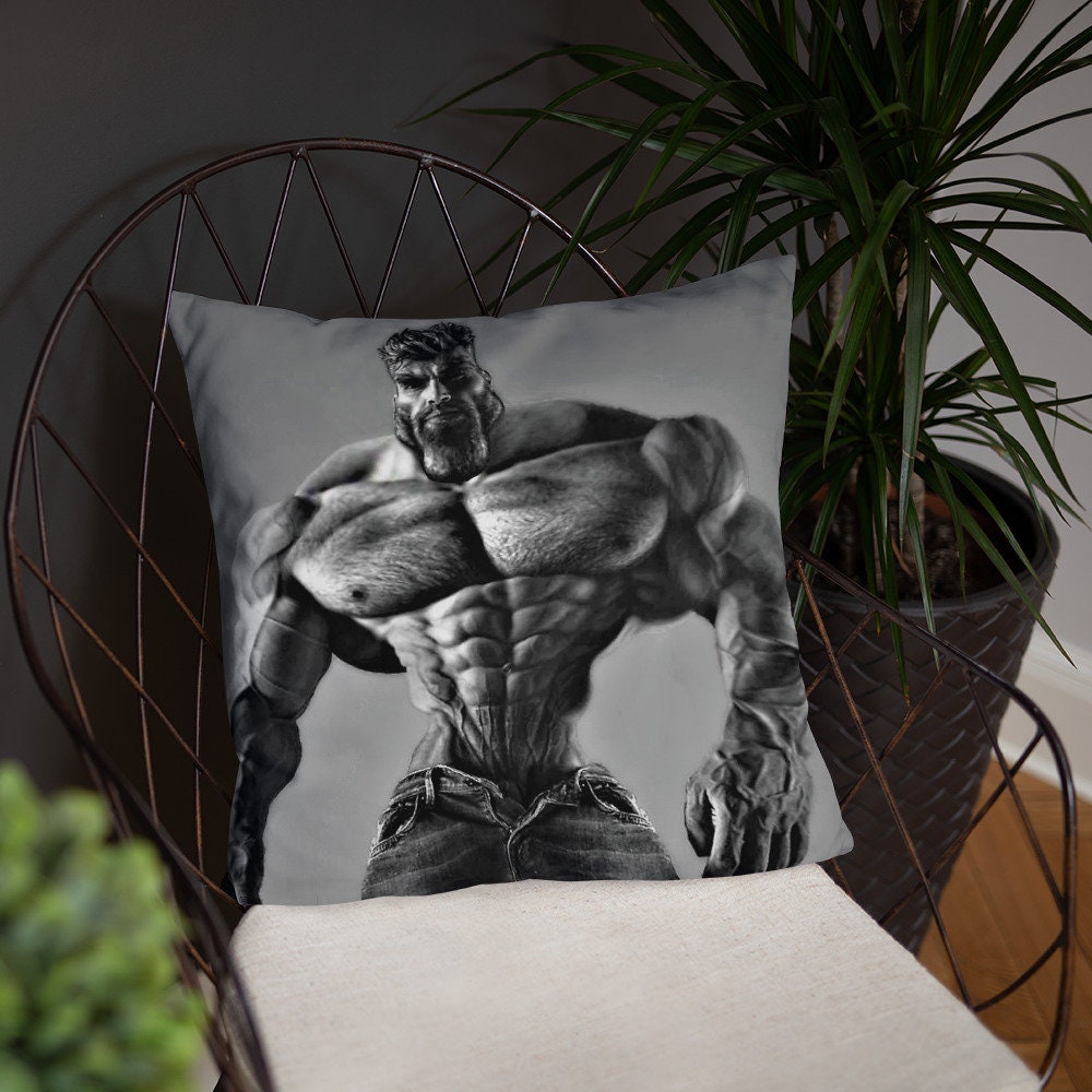 Giga Chad Real Pillows & Cushions for Sale