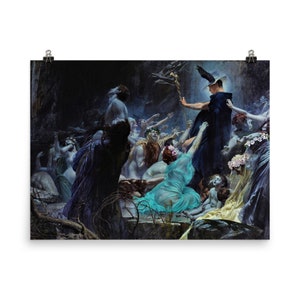 The Souls Of Acheron By Adolf Hiremy Hirschl Poster Print